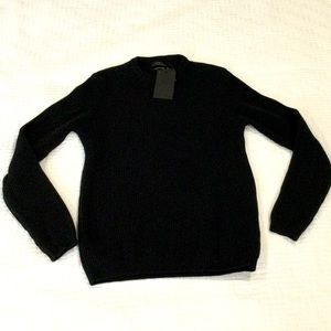 ZARA :: Black cotton knit sweater